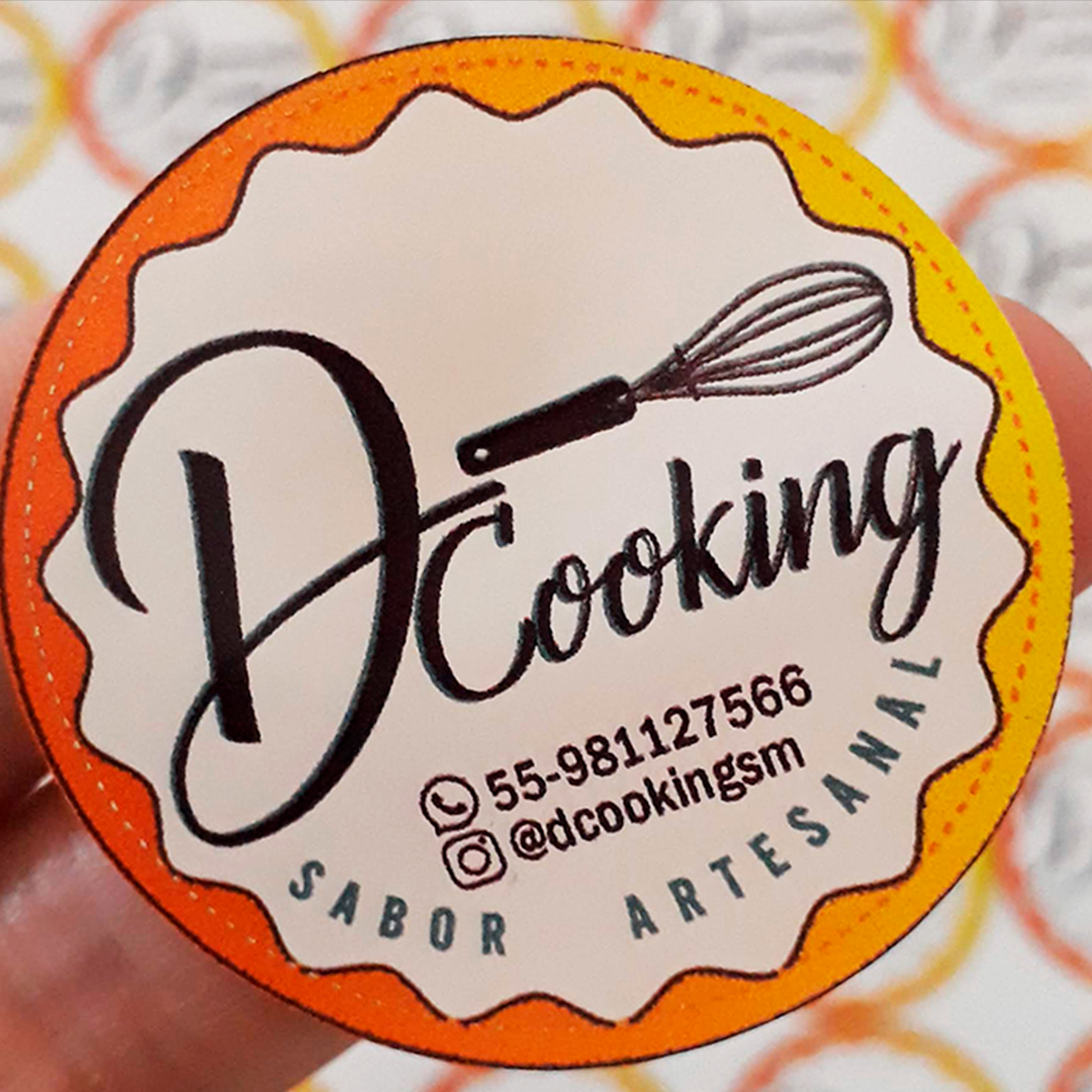 325 Adesivos 5x5cm - Corte Personalizado