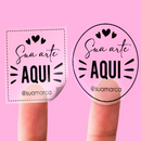 Adesivos Transparentes 3x3 cm – 900 unid